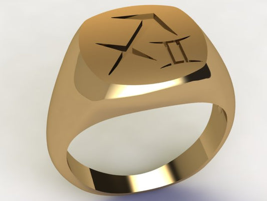 Anello Sagittario / Gemelli Oro 18k