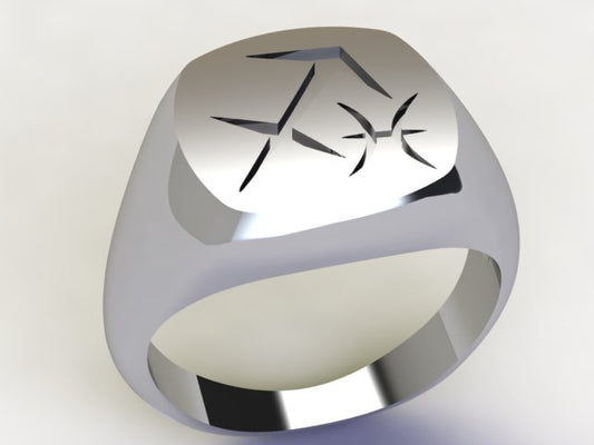Anello Sagittario / Pesci Argento 925