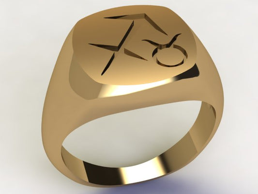 Anello Sagittario / Toro Oro 9k