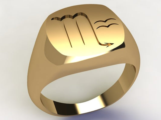 Anello Scorpione / Acquario Oro 18k