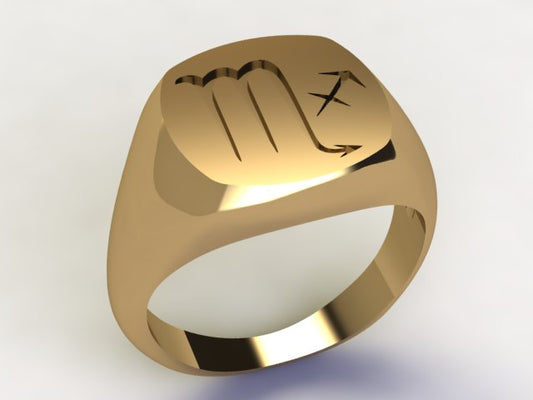 Anello Scorpione / Sagittario Oro 18k