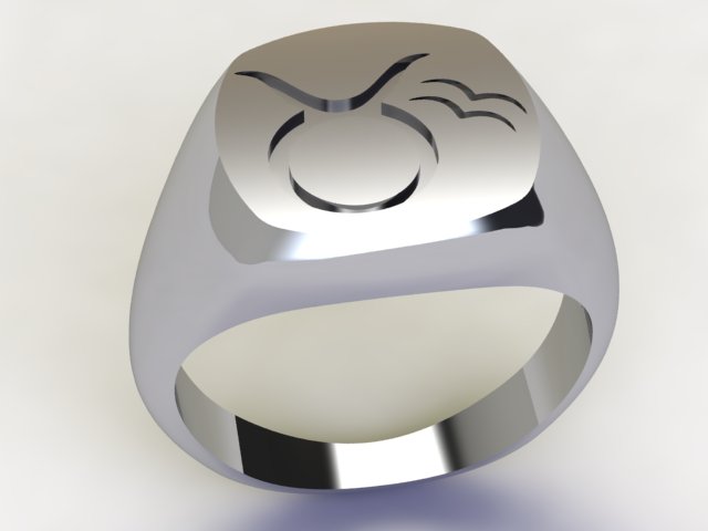 Anello Toro / Acquario Argento 925