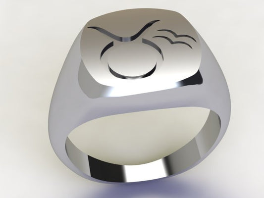 Anello Toro / Acquario Argento 925