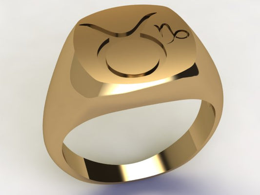 Anello Toro / Capricorno Oro 9k