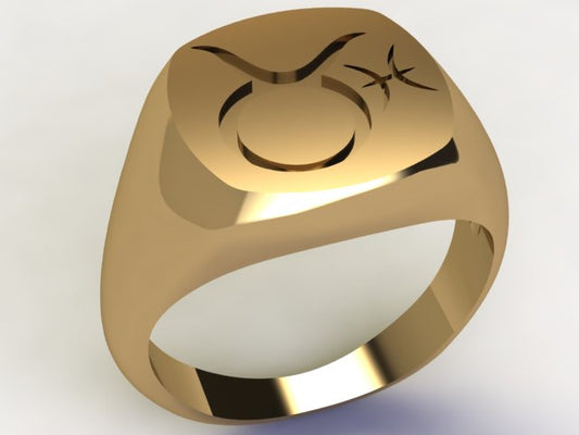 Anello Toro / Pesci Oro 9k