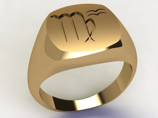 Anello Vergine / Acquario Oro 9k
