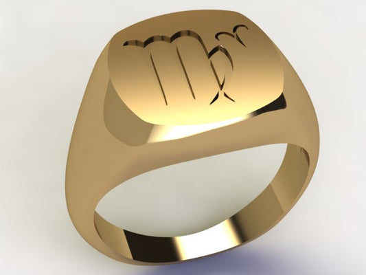 Anello Vergine / Ariete Oro 9k