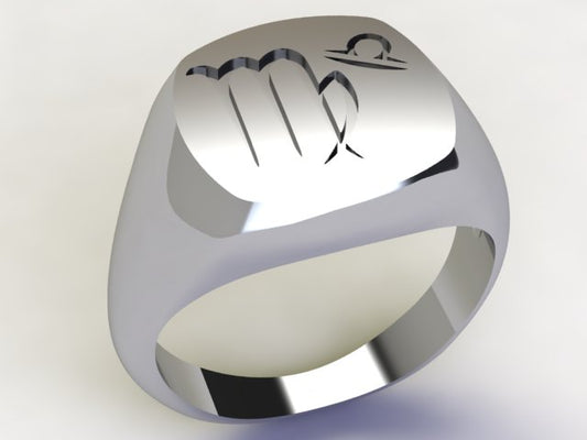 Anello Vergine / Bilancia Argento 925