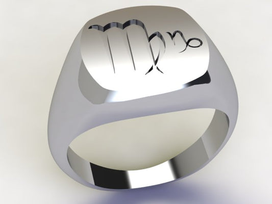 Anello Vergine / Capricorno Argento 925