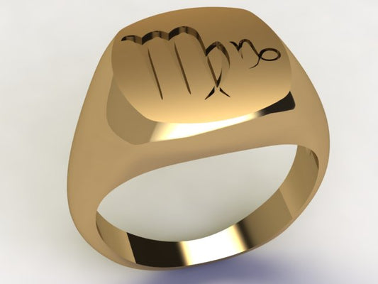 Anello Vergine / Capricorno Oro 18k