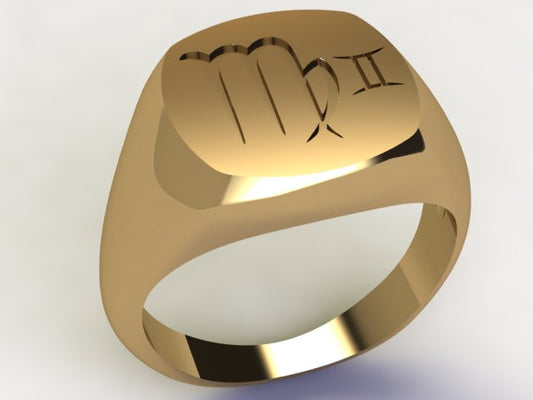 Anello Vergine / Gemelli Oro 9k