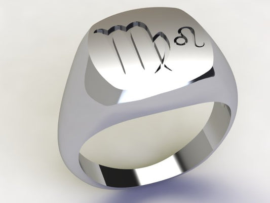 Anello Vergine / Leone Argento 925