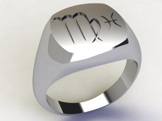 Anello Vergine / Pesci Argento 925