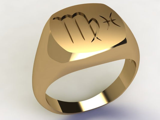Anello Vergine / Pesci Oro 18k