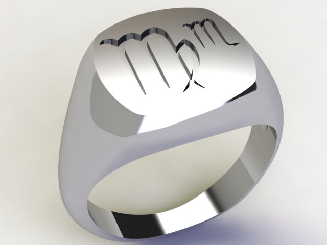 Anello Vergine / Scorpione Argento 925